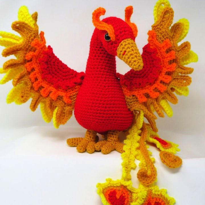Crocheted Jember the Phoenix Bird Pattern