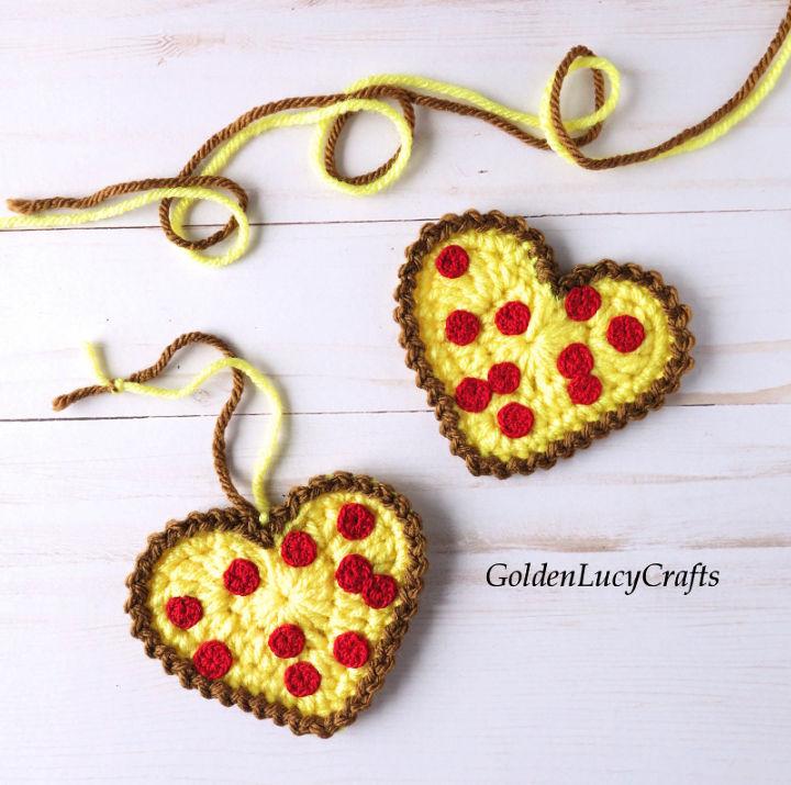 Free Crochet Pizza Hearts Pattern