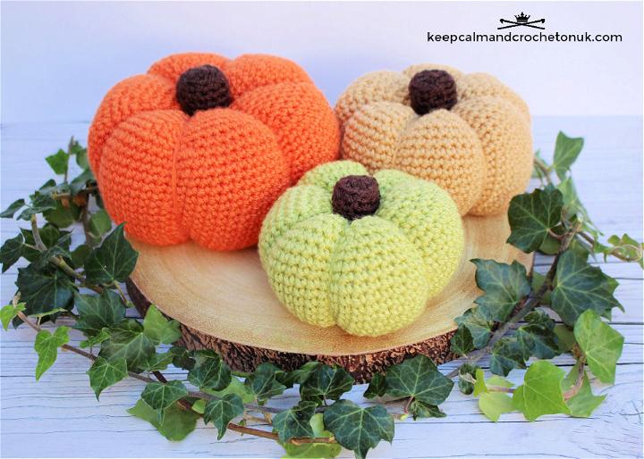 Slick and Quick Crochet Pumpkin Trio - Free Pattern
