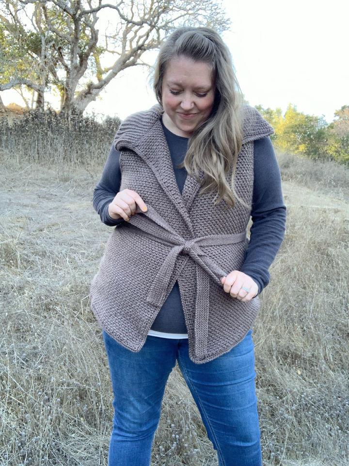 Crocheted the Wilder Vest Pattern for Ladies