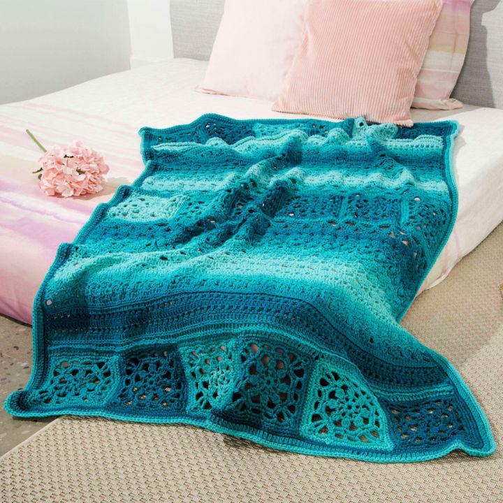 Crocheting a Ombre Motif Sampler Blanket Pattern