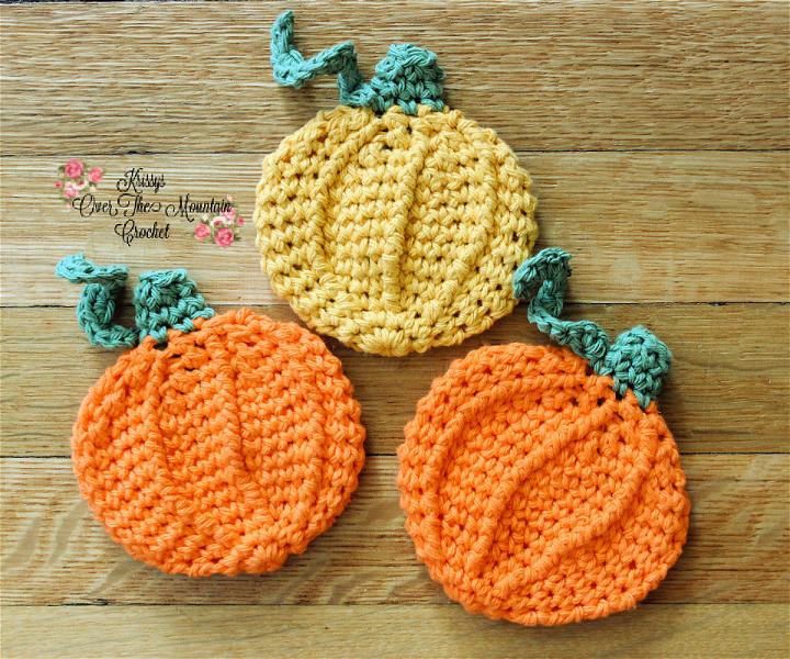 Cute 3D Crochet Pumpkin Dishcloth Pattern