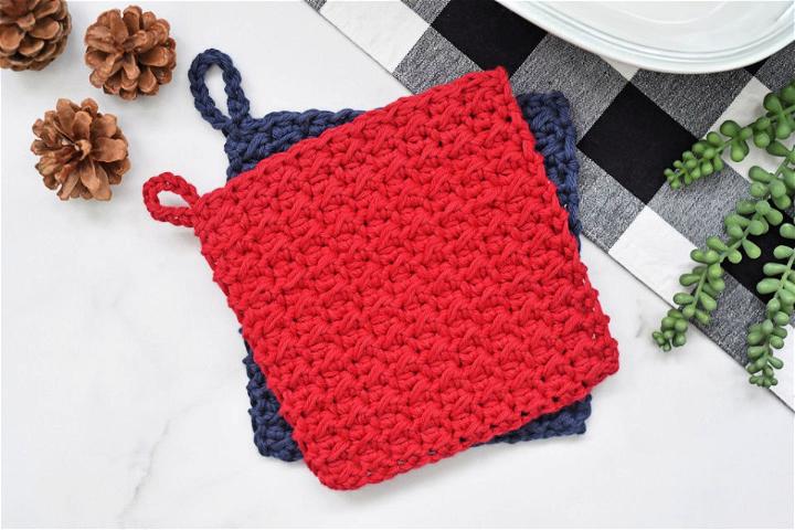 Cute Crochet Farmhouse Pot Holder Pattern