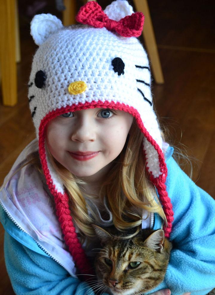 Cute Crochet Hello Kitty Hat Pattern