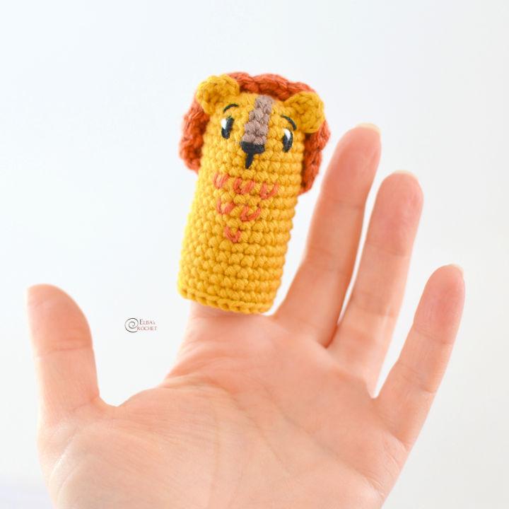 Cute Crochet Lion Finger Puppet Pattern