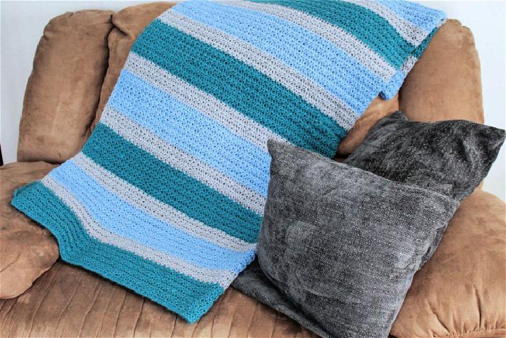 Pretty Double Crochet Dude Blanket Pattern