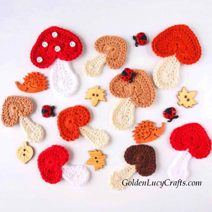 Easiest Mushroom Applique to Crochet