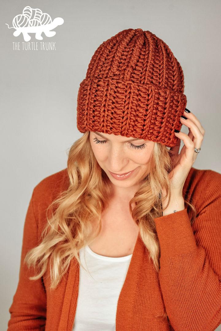 Easy Breezy Chunky Crochet Beanie Pattern for Adults