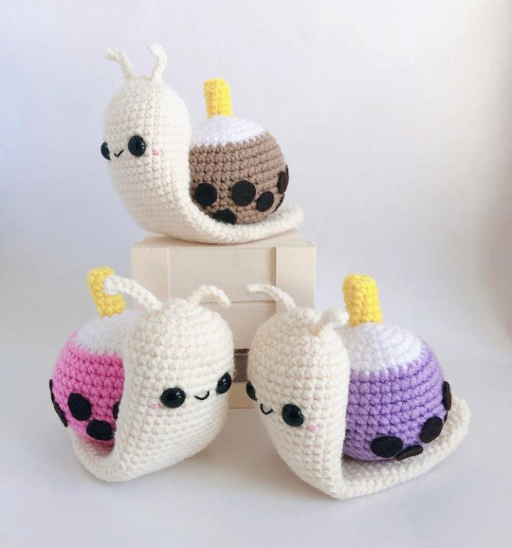 Easy Crochet Boba Snail Pattern