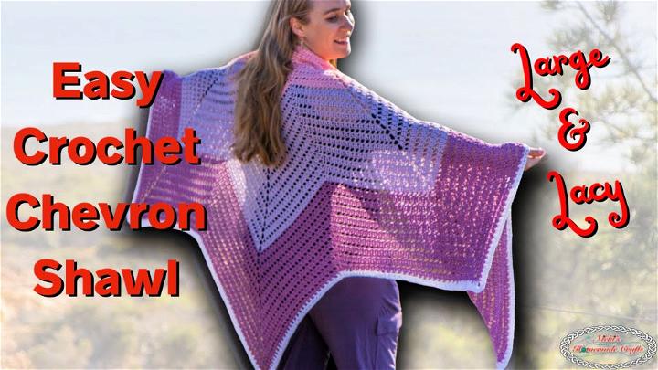 Easy Crochet Chevron Shawl Pattern