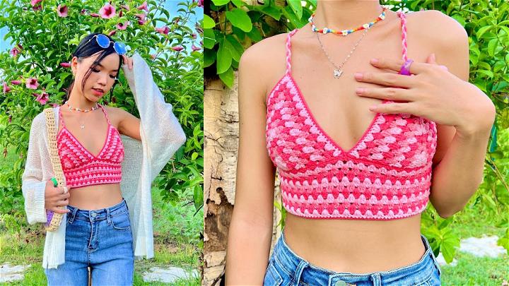 Beautiful Crochet Granny Bralette Tutorial