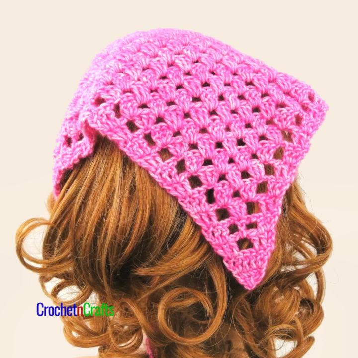 Easy Crochet Granny Stitch Kerchief Tutorial