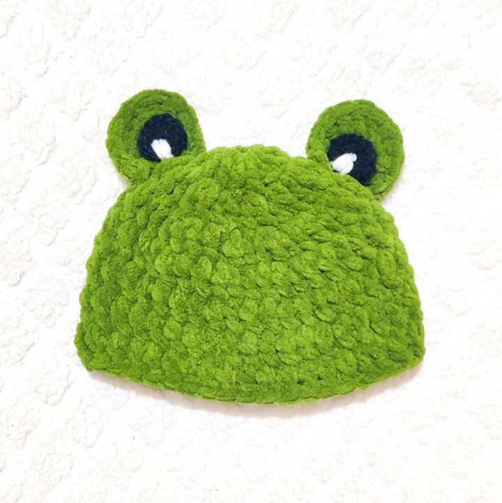 Easy Crochet Soft Plush Frog Baby Hat Pattern