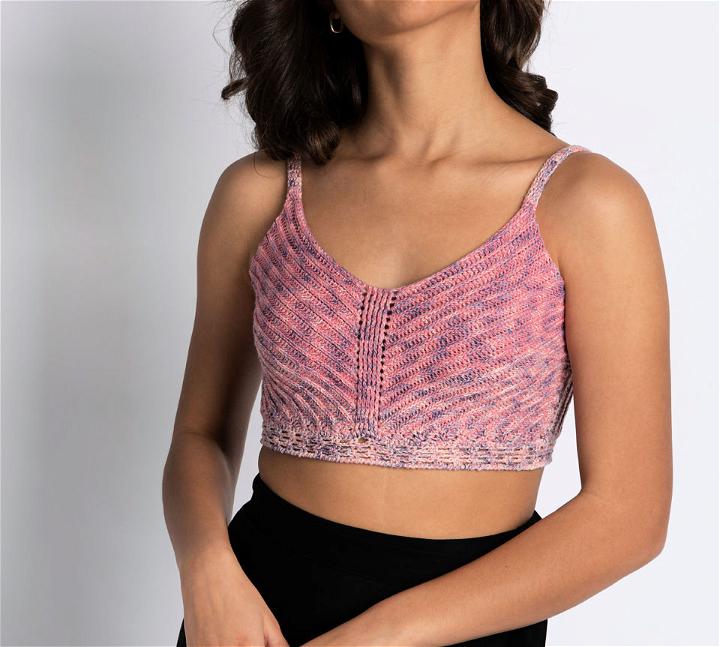 Pretty Eyelet Stitch Crochet Bralette Pattern