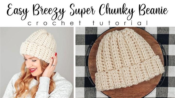 Fast Crochet Super Chunky Beanie Tutorial for Beginners