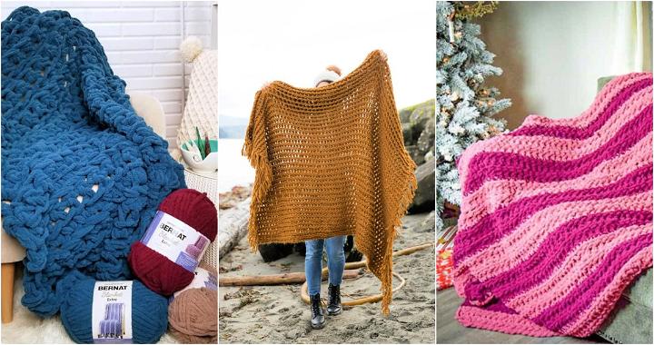 17 Free Finger Crochet Blanket Patterns (Hand Crochet Blanket Pattern)