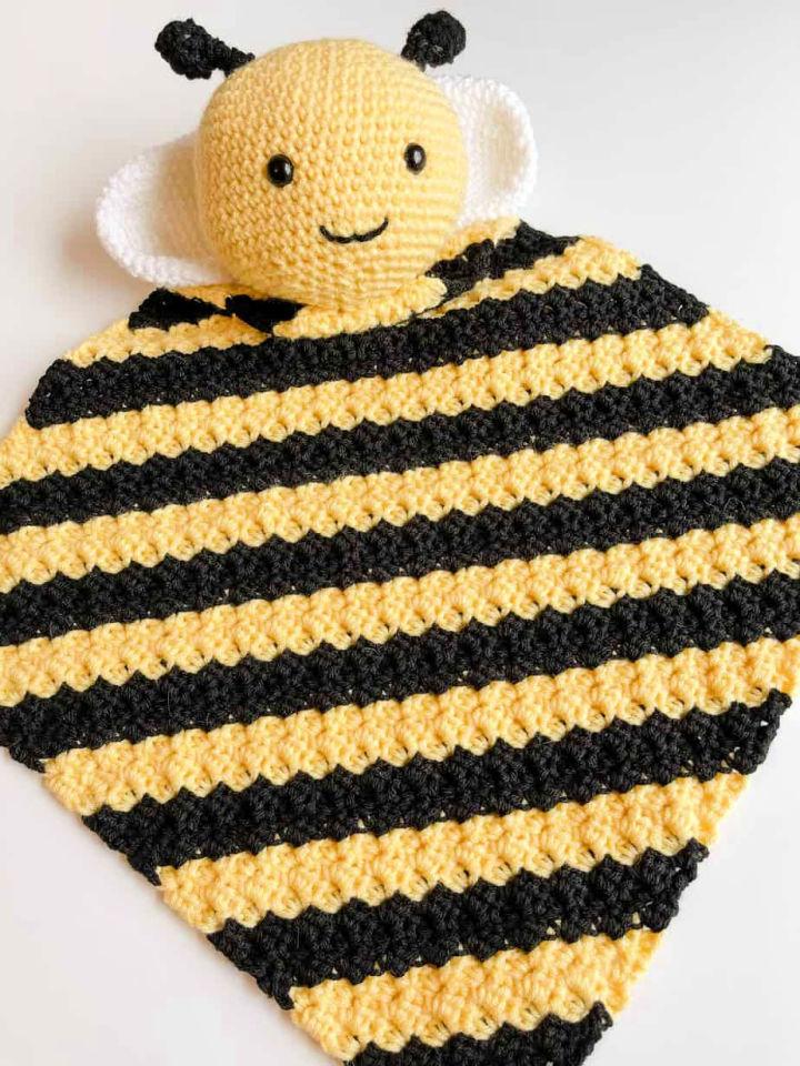 Free C2C Crochet Bee Baby Lovey Pattern