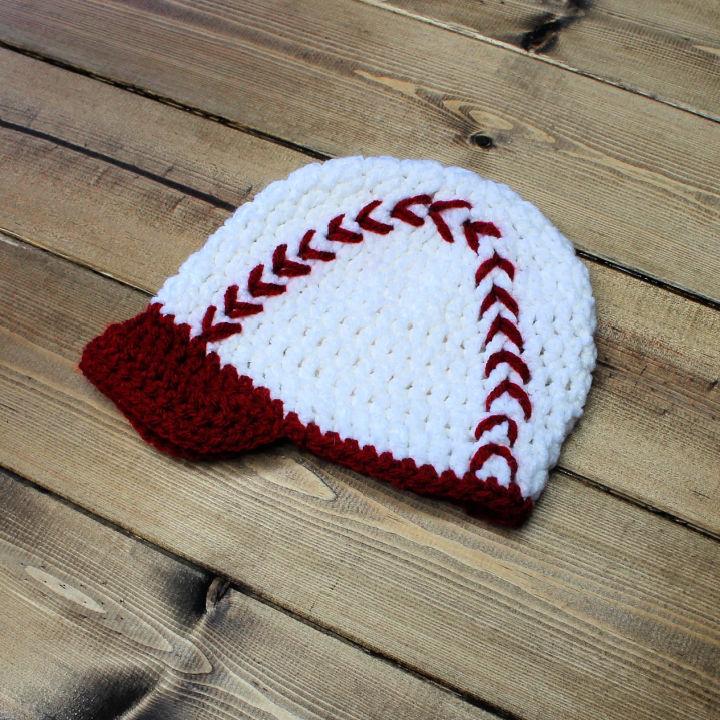 Crochet Baseball Baby Hat Idea