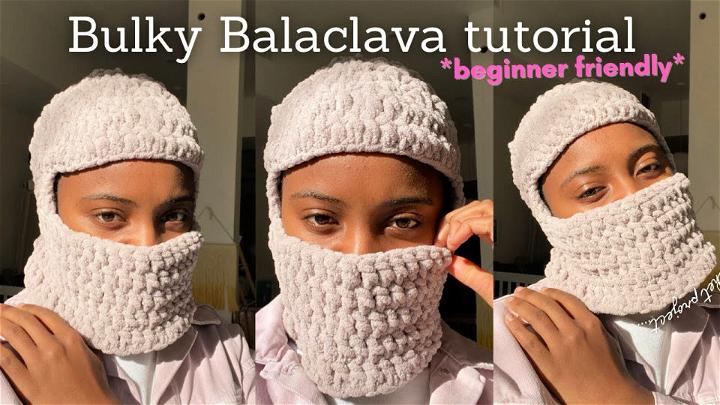 Free Crochet Bulky Balaclava Pattern