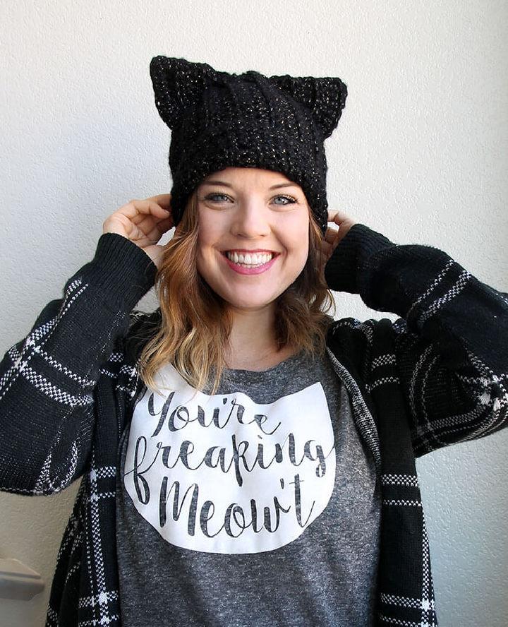 Free Crochet Cat Ear Beanie Pattern