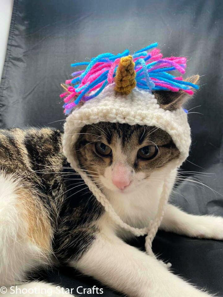 Crochet Cat Unicorn Hat - Free Pattern