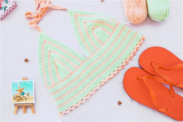 2 Color Crochet Dahlia Bralette Pattern