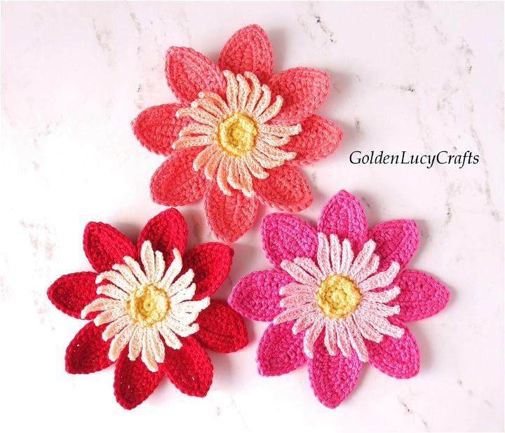 Free Crochet Dahlia Flowers Pattern