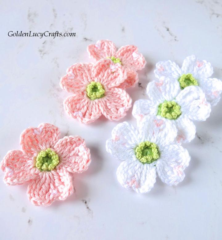 Free Crochet Dogwood Flower Pattern