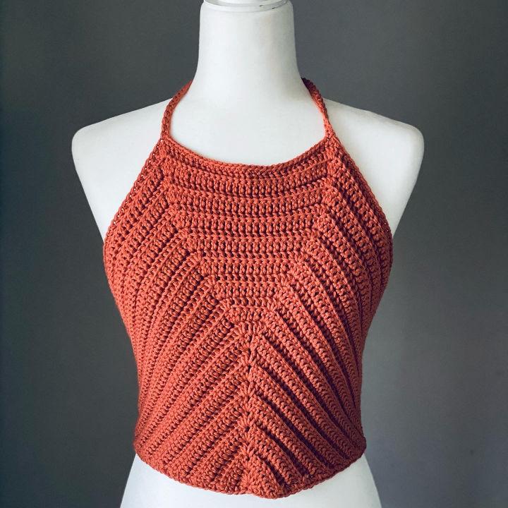 CROCHET HALTER CROP TOP FREE PATTERN