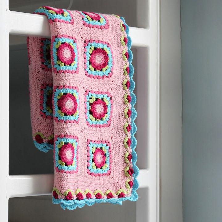 Free Crochet Lydia Flower Blanket Pattern