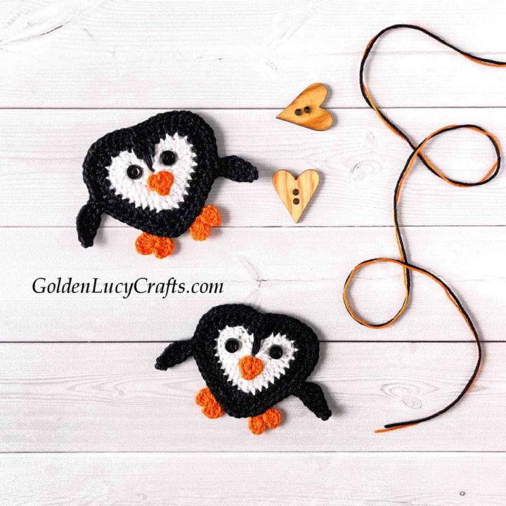 Free Crochet Penguin Applique Pattern