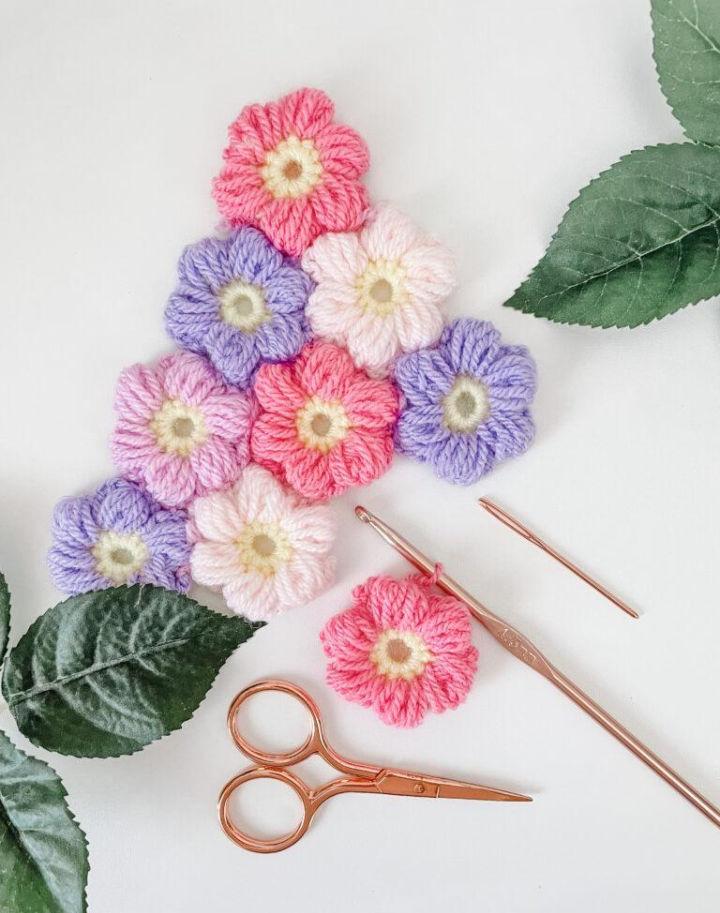 Free Crochet Puff Flower Pattern