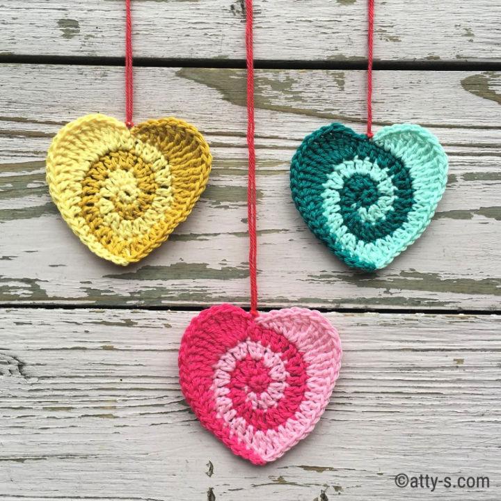 Free Crochet Swirly Heart Pattern