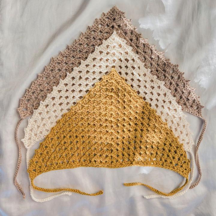 Crochet Granny Triangle Bandana Pattern for Beginners