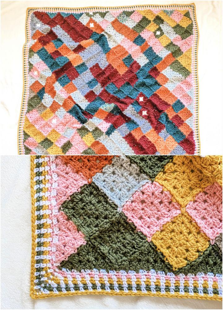 Crochet Granny Square Temperature Afghan Pattern With Color Chart
