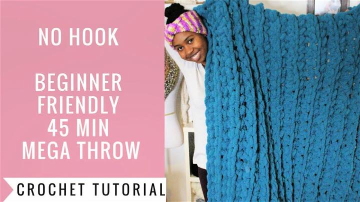 Hand Crochet Jumbo Throw Tutorial