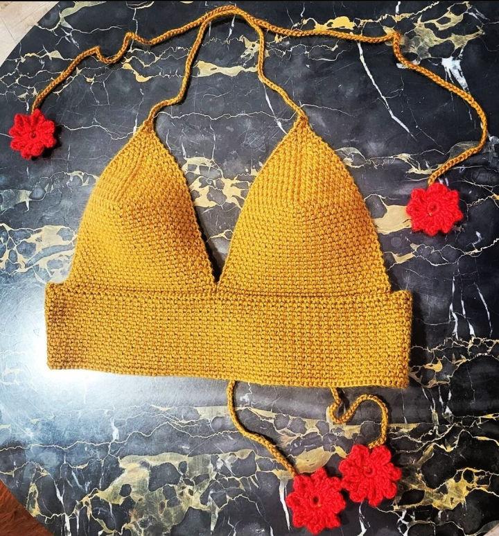 Golden yellow crochet bralette Pattern, crochet top Pattern, Fringe cr –  Neides-Boutique