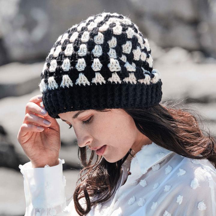 How to Crochet Granny Beanie Free Pattern