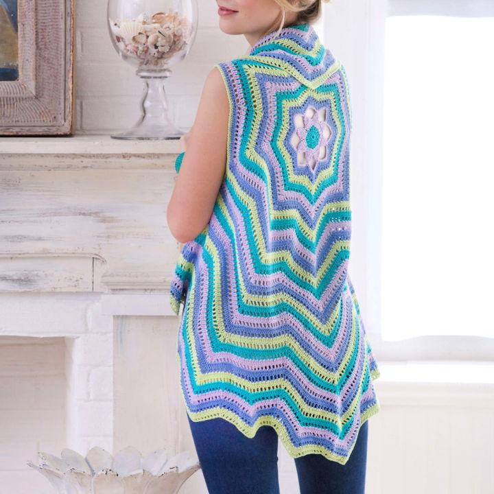 How to Crochet Rippling Vest Free Pattern