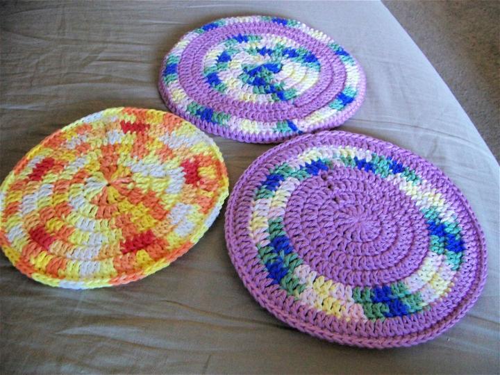 How to Crochet Round Potholders - Free Pattern