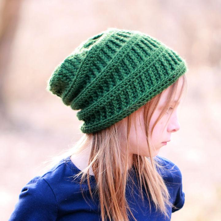 How to Crochet Slouchy Beanie Free Pattern