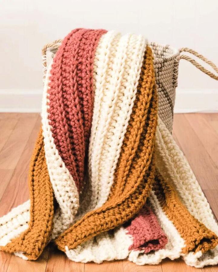 How to Crochet a Chunky Blanket - Free Pattern