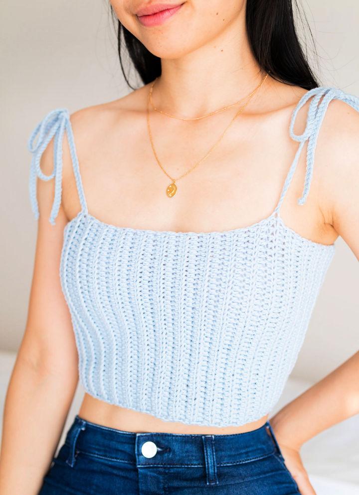How to Crochet a Ribbed Crop Top - Free Pattern