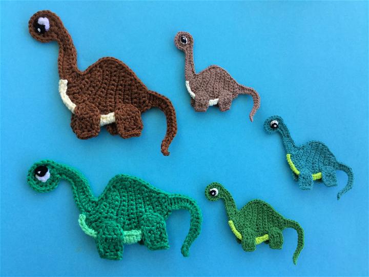 How to Make Dinosaur Applique Free Crochet Pattern
