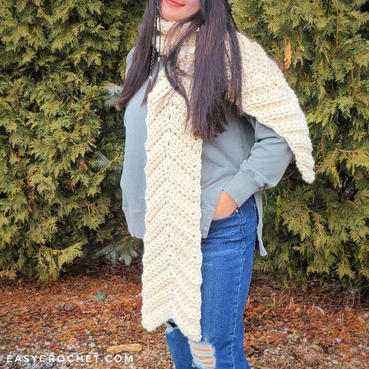 Easy Crochet Josie Chevron Scarf Tutorial