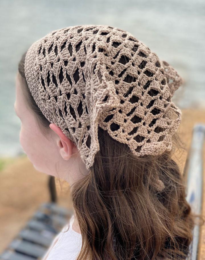 Lacy Crochet Hair Kerchief Pattern
