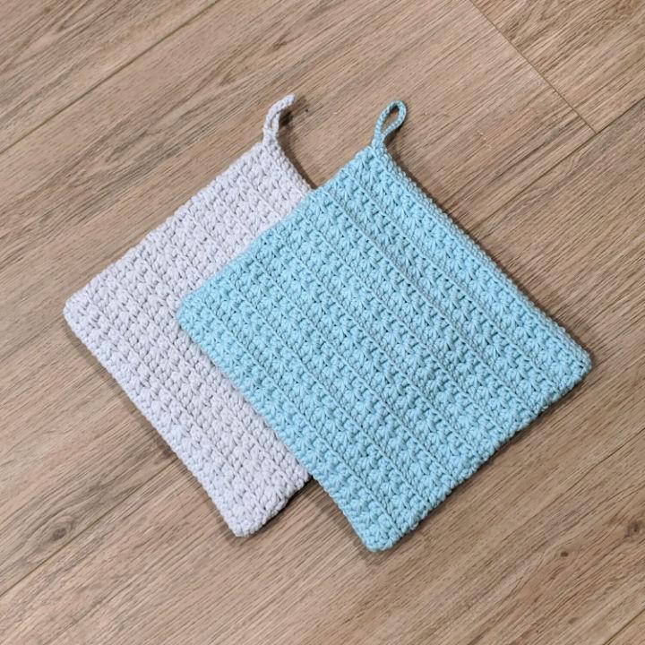 Making Star stitch Potholders - Free Crochet Pattern