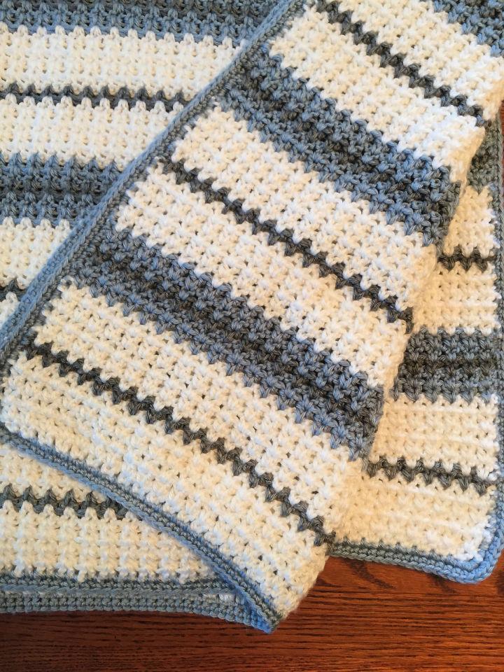 Modern Double Crochet V-stitch Blanket Pattern