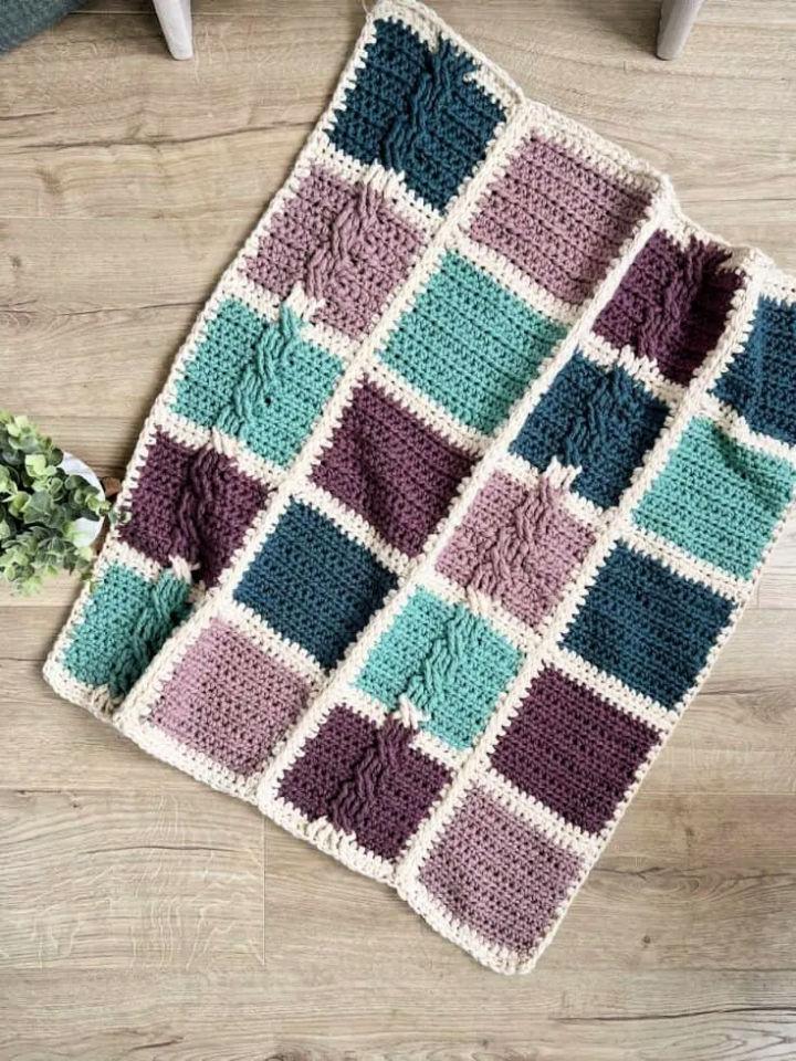 Patchwork Bulky Crochet Blanket Pattern