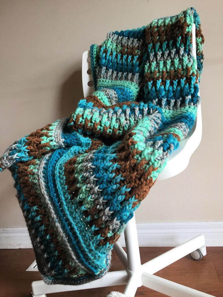 Pretty Crochet Ripple in Time Throw Pattern